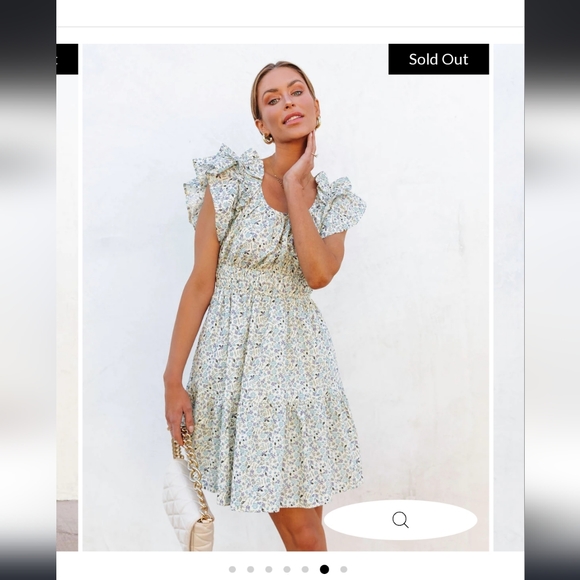 Vici Pocketed Primrose Ruffle Floral Dress Small - Picture 5 of 16